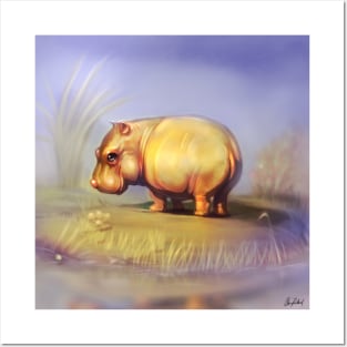 Happy hippo Posters and Art